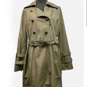 Guess Double-Breasted Full Zip Trench Coat Size Large